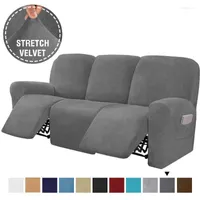 Chair Covers Ultimate Decor 8-Pieces Recliner Sofa Velvet Stretch Reclining Couch For 3 Cushion Slipcovers