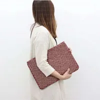 2022Bags Clutch Bags Designer Bags Clutch Dogtooth Leather Document Pouch Zip Wallet Tablet Card Holder G4131