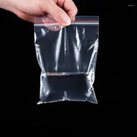 Storage Bags 0.12mm PE Clear Self Sealing Zip-Lock Plastic Packaging Custom Size Pouch Transparent Zipper Reclosable Package Bag