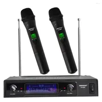 Microfoni Freeboss KV-8500 VHF VHF Microfono wireless microfono a doppio canale karaoke Family Party Mic