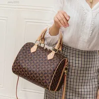 Boston Shoulder Bags For Women 2022 New Plaid Luxury Crossbody Shopper Fashion And Vintage Pu Leather Ladies Female Hot Handbags