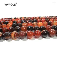 Beads YWROLE Natural Round Stone Red Dream Agates For Jewelry Making DIY Bracelet Necklace 4 6 8 10 12MM Strand 15''