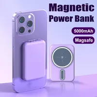 MINI 20000MAH Magnetic Power Bankポータブル高容量充電器ワイヤレス高速充電iPhone Xiaomi用外部バッテリーパック