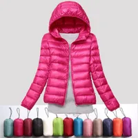 Women's Trench Coats Women Spring Autumn Jacket Stand Collar hooded Parkas Warm Light Down Coat Female Winter Large Size And Jacket5XL