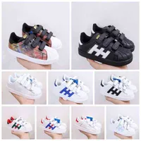 Luxury Designer kids shoes big Child toddler Casual Sport track outdoor Athletic sneakers Smith Superstar Girls Children Boys Baby leather