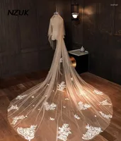 Bridal Veils NZUK Cathedral Mantilla Wedding Veil Long Royal Accessories Velos Para Novia Largos