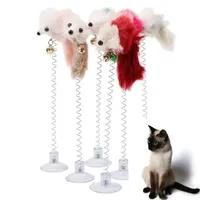 Cartoon Pet Cat Toy Stick Feather Rouse com Mini Bell Cats Teaser Tays Interactive Toys