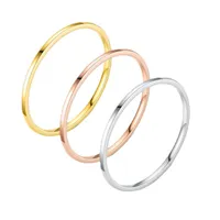 Seiko quality 1mm very fine stainless steel ring designer band link clover ring luxury nail love tennis charm homme men chains for women rings wedding anniversary