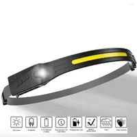 Lighting LED Headlamp Rechargeable Sensor Headlight 5 Modes Work Light Lamp With Built-in Battery USB Head Torch