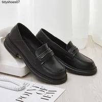 It sells well in America 2022 spring new thick soled British style JK Lefu shoes Women's leather fashion shoes