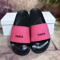 TOP-Quality fluorescent Slippers Sandals Slides Shoes Huaraches Flip Flops Loafers Scuffs For Man Woman size35-45 With Box gv03228F