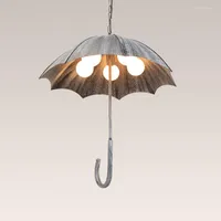 Pendant Lamps Creative Designer Vintage Nordic Metal Art Umbrella Lights Dining Room Workroom Coffee House Saloon Deco Retro Droplight