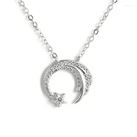 Choker 2022 Moon Star Silver Meteor Garden Slip Falling Micro-Inlaid Clavicle Chain Temperament Female Necklace Girls Gifts