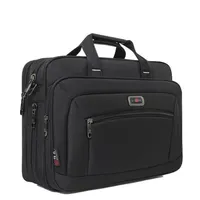 Men Oxford Fabric Waterproof Business Briefcase Black Laptop Notebook Case Large Capacity Men Bag Document Bag1218F