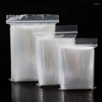 Jewelry Pouches 20-200Pcs Soft Plastic Ziplock Bags Simple Transparent Clear Packaging Bag For Beads Necklace