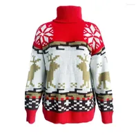 Женские свитера красочный стильный 3D -печатный праздничный рождественский свитер все сочетается с вечеринками для вечеринок