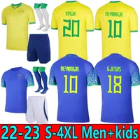 S -4XL 브라질 축구 유니폼 월드컵 Paqueta Pele Coutinho Vinicius 축구 셔츠 Maillots 2023 Marquinhos Vini Jr Antony Silva Dani