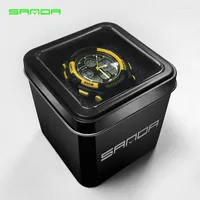 Watch Boxes SANDA Original Case For Packaging Box Gift Electronic Watches Outdoor Sports Wholesale Drop