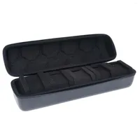 Watch Boxes 5 Slots PU Leather Storage Box Display Case Zipper Design Compartments For Mechanical Watches Collection