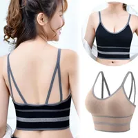 Bras Women Tank Crop Top Sports Bra Camisole Underwear Fitness Seamless Yoga Wireless Bralette Push Up BrasBras