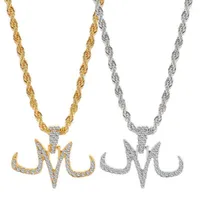 Pendant Necklaces Hip-hop Style M Letter Necklace Dragon Magic Logo Majin Buu Tattoos Marks Gold Silver Color Neck Chain Jewelry Gift