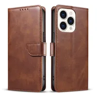voor iPhone mobiele telefoons cases 14 13 12 X XS Pro Max plus Samsung S22 S21 Ultra Flip Leather Case Magnetic Attraction Calf Patroon PU en TPU