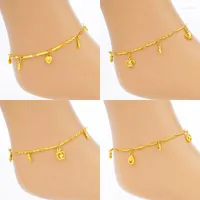 Anklets Punk Ankle Bracelet For Women Bracelets On The Leg Aesthetics Twisted 24K Gold Color Cuban Link Chain Foot Jewelry 2022