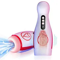 Zabawki seksu masażer automatyczny loda ssanie wibrator masturbator dla dorosłych męskiej maszyny doustnej zabawki mężczyźni cipka pompa masturbacja kubek