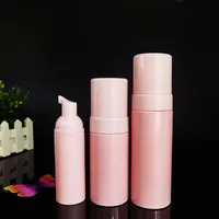 packing bottles Empty Pink Foam Bottle Spraying Pump Bathing Shampoo Container Frosted Plastic Foaming Package 100ml 150ml 5oz