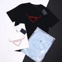 21ss most fashion t shirt men classic designer tees Noble red triangle print Year of the Ox limited style 230 g Combed cotton Comf284E