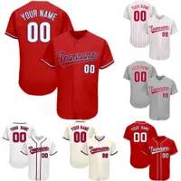 Baseball -Trikots Custom Shirt Free Design Design Ihr Teamname/Nummer bestickt weich gegen Nackenhemden für Männer/Frauen/Jugend im Freien