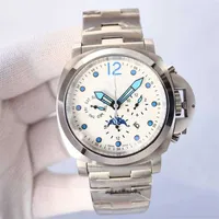 Pam Mens Watches Automatic Watch Calendar Blakc Color 47mm Dial Sapphire 30m Waterproof 316l Fine Steel Day Date Mechanical Moveme187g