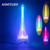 Night Lights USB 5V Eiffel Tower Light WS2812B 48 Leds Individually Addressable Smart SK6812 Colorful Led Chip Decoration Lamp