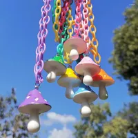 Cara jóias de moda Vintage Gift Y2K Rainbow Cogumelo Colar para Mulheres Harajuku Estética Charms fofos Cadeia
