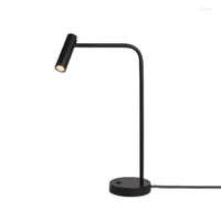 Table Lamps Topoch Work Desk Lamp Plug In Cord LED Light Rocker Switch Aluminium Rotating Head Book Reading Sconce AC100-240V 3W 3000K