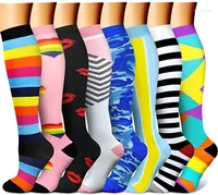 Men's Socks Unisex Compression Support Sports Pregnant Cycling Outdoor Anti Fatigue Pain Relief Stretch Pressure Circulation