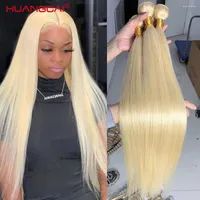 Human Hair Bulks 613 Honey Blonde Bundles Brazilian Straight Weave Remy Extensions
