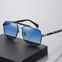 Sunglasses 2022 Fashion Men's Metal Two-tone Frame Polarized Lens Safty Anti-glare Color Trend Eyeware For Drivers Driving