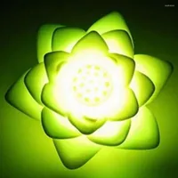 Nocne światła Lotus Kształt Bezprzewodowa lampa Romantyczna Dekoracja LED do pokoju sypialnia barka 7 kolorowe światło nocne