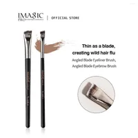 Makeup Brushes IMAGIC Eyeliner Brush Thin Fine Liner Inclined Flat Angled Eyebrow Lipline Application Professional Single Tools