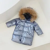 Down Coat Autumn and Winter Waterproof and AntiFouling Children Fur Colla Down Jacket Boys and Girls Outdoor Play AntiDirty Down Jacket 220930