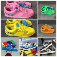 Top quality Kids Shoes youth infant baby Designer kid shoe tennis Toddler Skateboard Boys and Girls child basketball Sneakers Yellow Green
