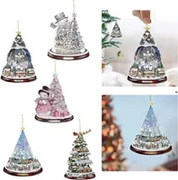 Christmas Tree Ornaments Hanging Creative Christmas Decorations Acrylic Snowman Gifts GWB15948