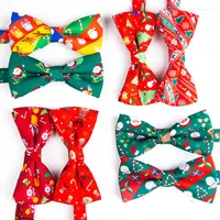Bow Ties Linbaiway 2022 Christmas Tie For Mens Suit Skinny Bowtie Women Snowflake Santa Claus Tree Cravat Gifts