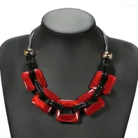 Choker Find Me Fashion Power Leather Cord Statement Necklace & Pendants Vintage Weaving Collar For Women Jewelry