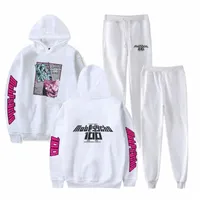 men's Tracksuits Mob Psycho 100 Asual Suit Hoodies Sportswear Hoodie Sweatshirt Pant Two PieceSetMen's V69q#