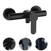 Bathroom Shower Sets 1 Pcs Faucet Stainless Steel And Cold Water Mixer Wall Mounted Metal Handle Baking Black
