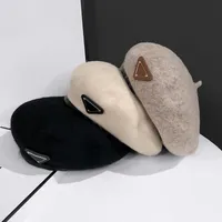 2022ウール厚いデザイナーベレーズアーティストフランスのベレー帽ペインターハット女の子女性温かいウォーキングキャップアウトドアハットP122
