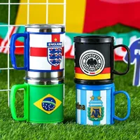 Water Cups Mugs Soccer Football kring Mugs National Team Souvenirs fans Små gåvor Evenemangspriser