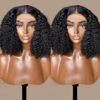 Brazilian Short afro Bob Wig Deep Wave Curly hd Frontal Human Hair Wigs for Women Pre Pluck Transparent Water Wave perruque new hot diva1